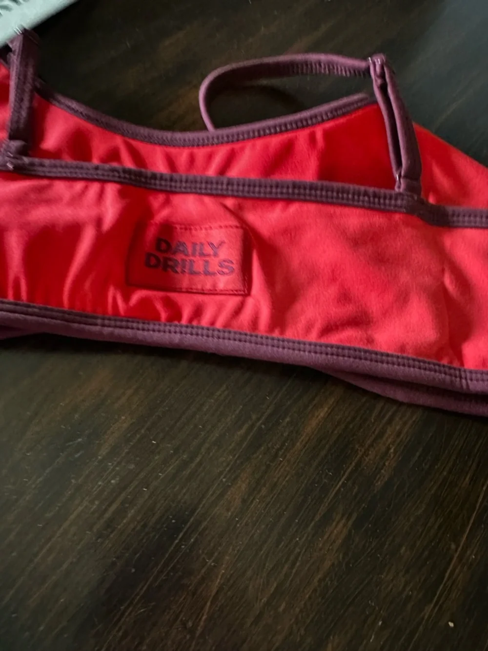Daily Drills Go! Stretch Bra in heart & bodega with tonal patch